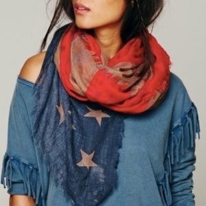 Free People 🇺🇸 American Flag Scarf